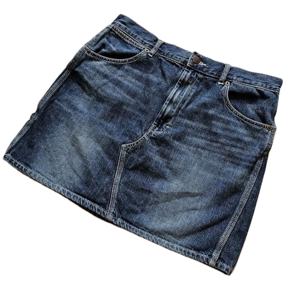 BCBGeneration Denim Mini Skirt Medium Wash Carpenter Style‎ Size 28